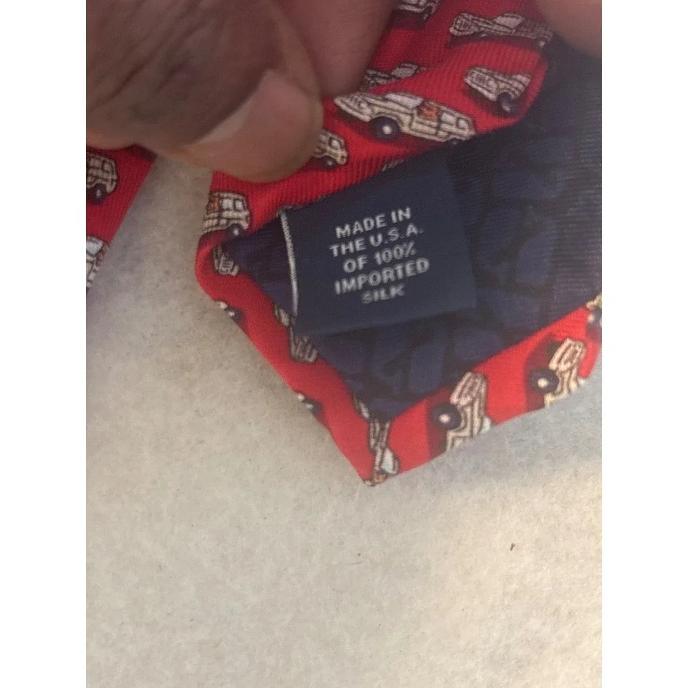 Vineyard Vines Necktie Mens OS Red Excellent Silk SUV Brunswick School Custom